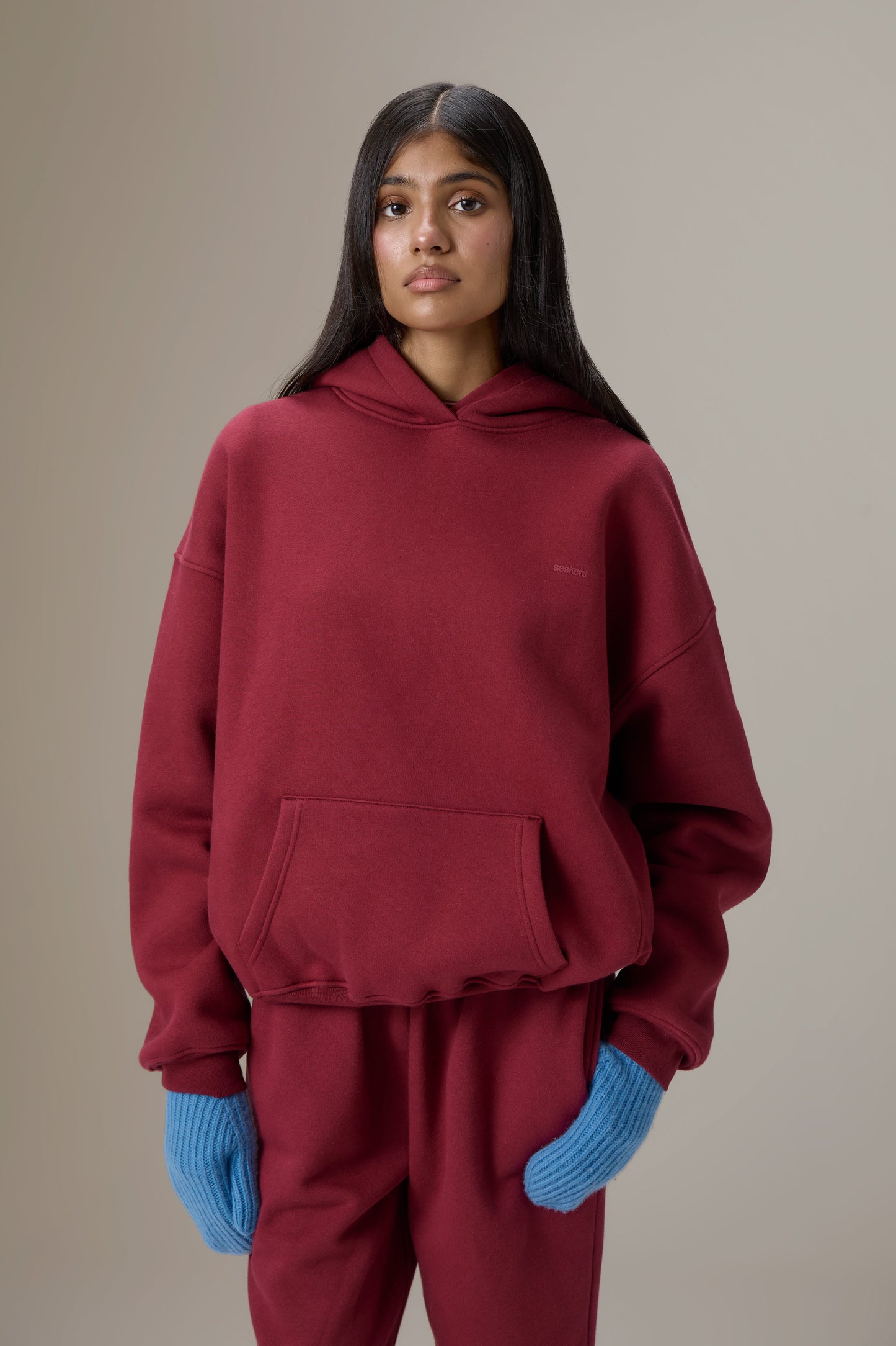 Seekers Classic Hoodie in Burgundy